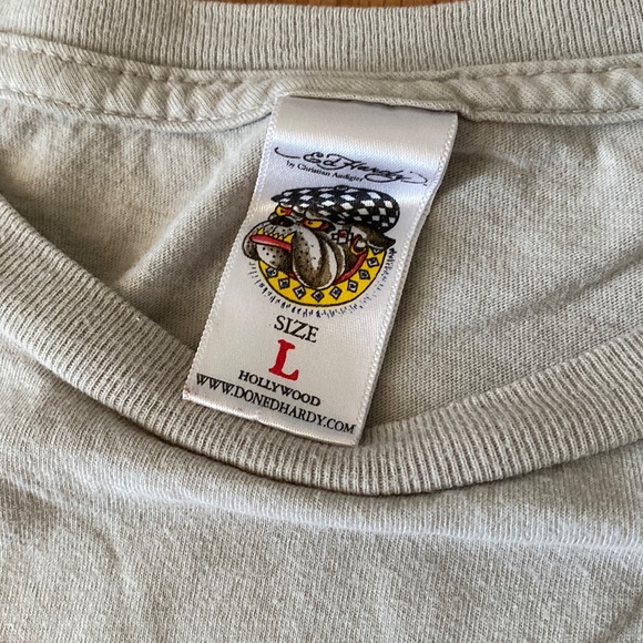 ❤️ Ed Hardy by Christian Audigier Logo Tee Size Large - Picture 5 of 10